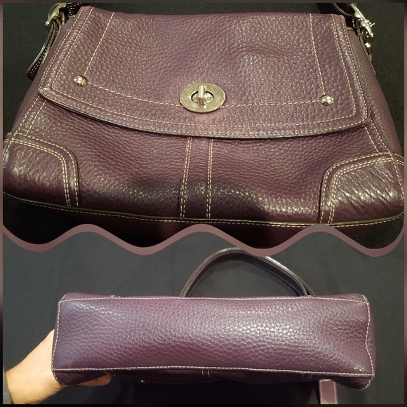 Coach *eggplant purple* handbag 💜 gently loved - Picture 5 of 5